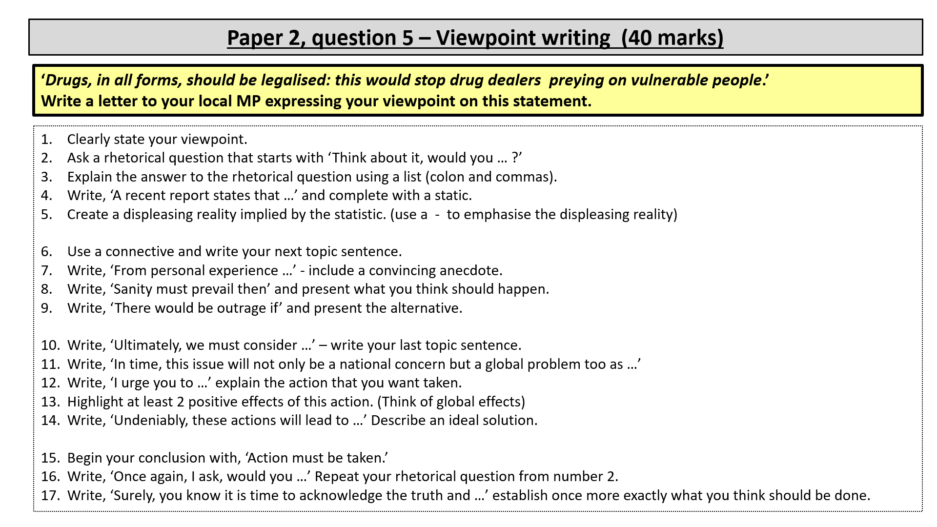 Why I Love Aqa Paper 2 Question 5 Slow Writing A Process And Approach To Viewpoint Writing Susansenglish