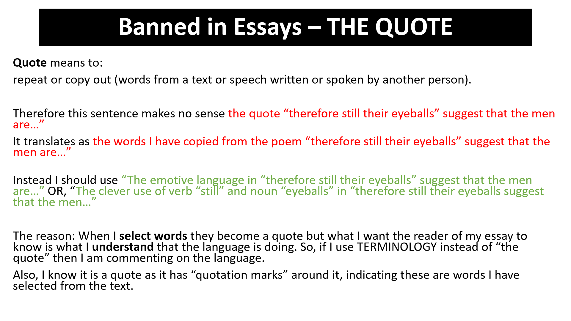 Why I loveAddressing “the quote” in academic essays – susansenglish
